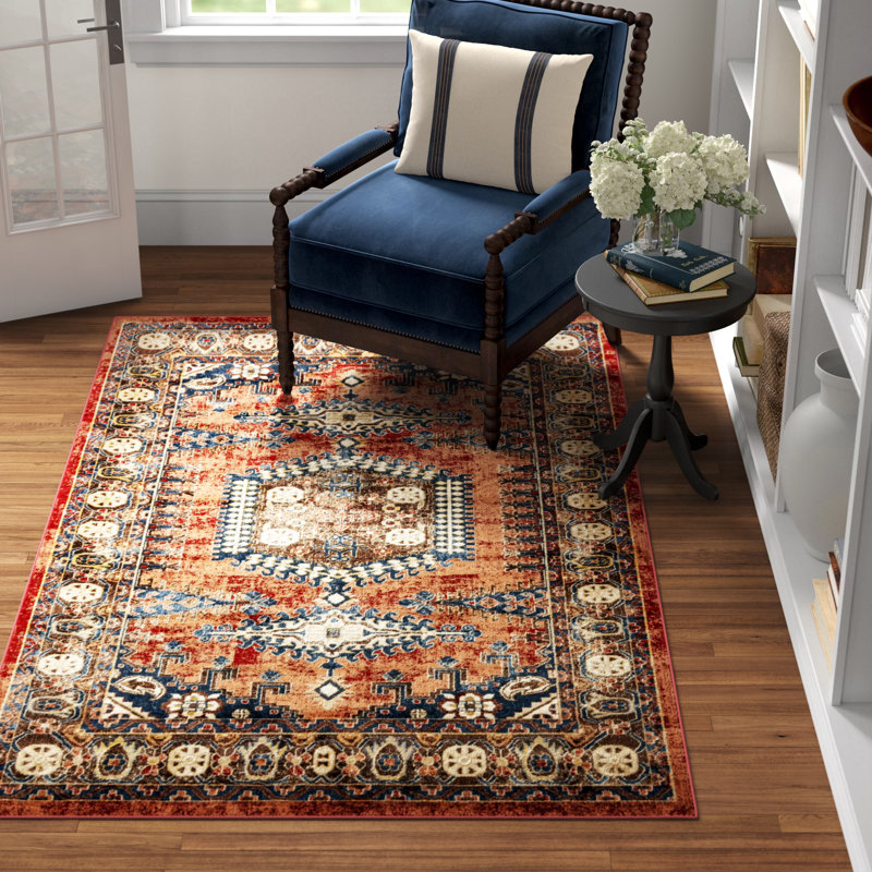 Three Posts™ Vern Oriental Terracotta Area Rug & Reviews Wayfair